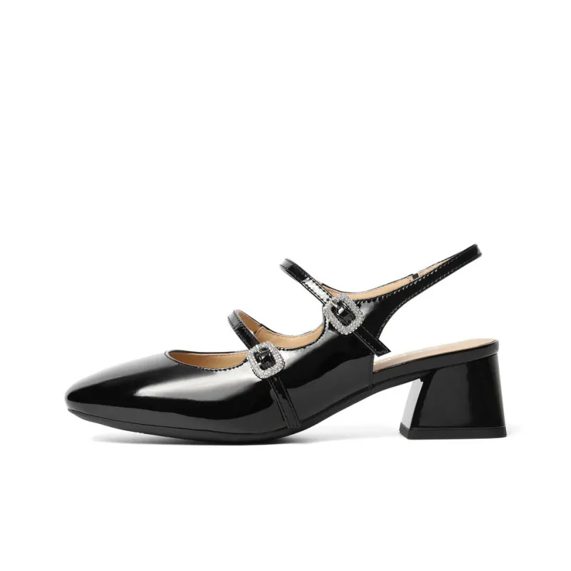 BELLE Block Heel High Heels Women's-4
