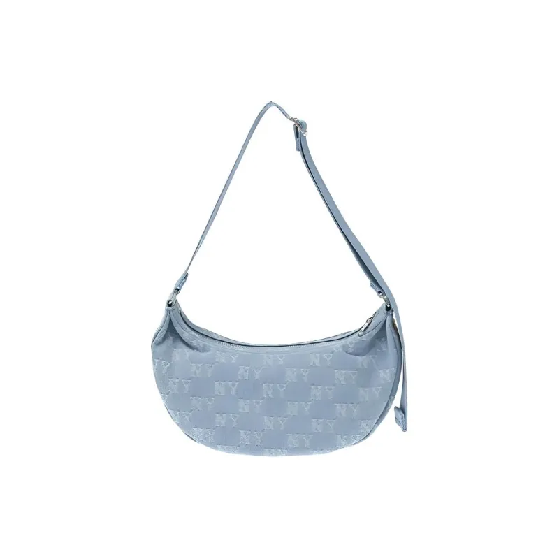 MLB Denim Shoulder Bag Unisex Blue-0