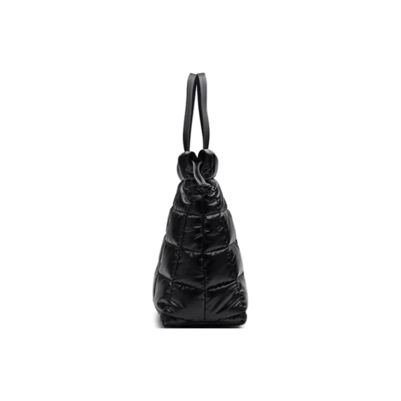 HAZZYS Polyurethane Tote Bag, Shopping Bag, Shoulder Bag, Handbag Tubas Women's Black-2