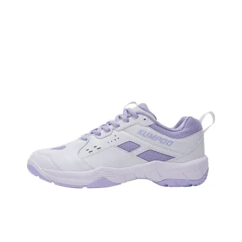 KUMPOO Cushioning Breathable Support Low-Top Badminton Shoes Unisex White Purple