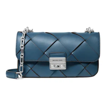MICHAEL KORS Tribeca Leather Crossbody Bag Shoulder Bag Women's Blue