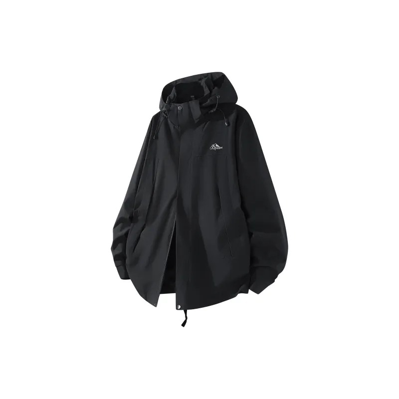 Kepu Waterproof And Windproof To Keep Warm Windbreaker Jacket Unisex Black-0