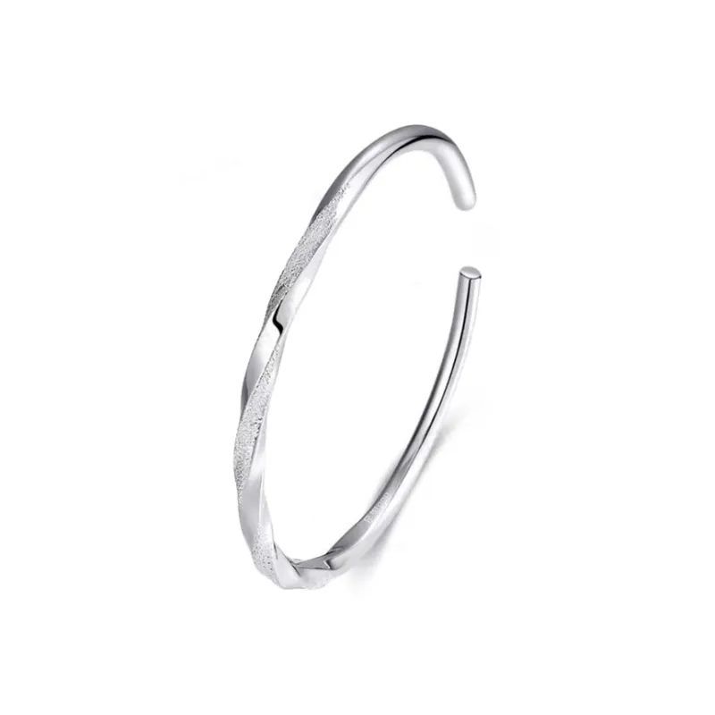 CGC S999 Fine Silver Adjustable Opening Bangle Unisex-3