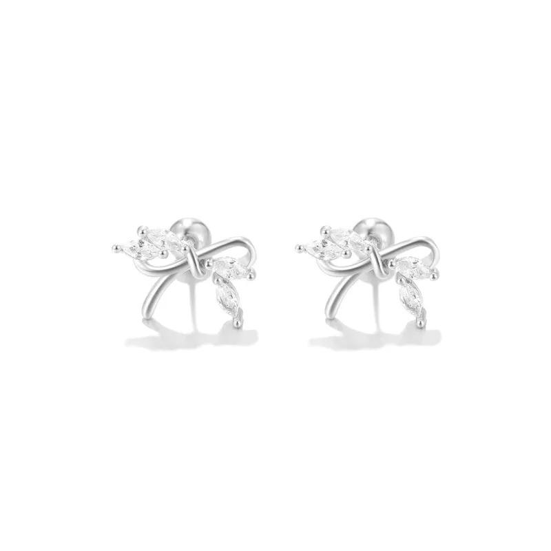 Clect Synthetic Cubic Zirconia S 925 Sterling Silver Stud Earrings Women's-0