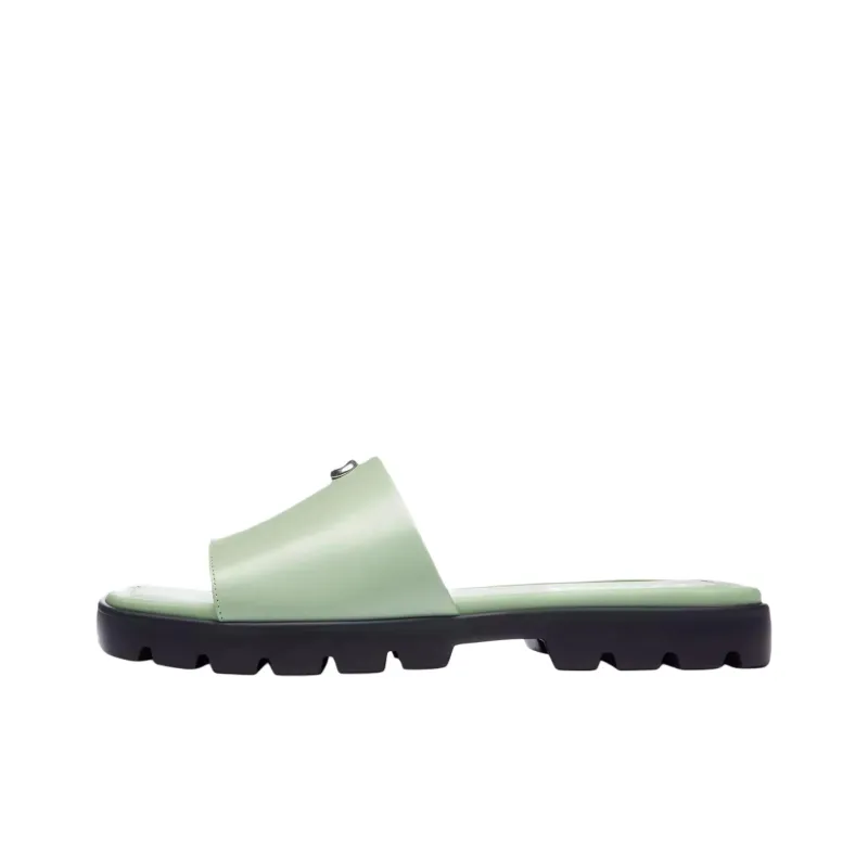 COACH Slip Resistant Slide Slippers Women's Green-0