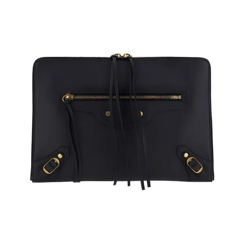 Balenciaga Leather Clutch Women's Black-0