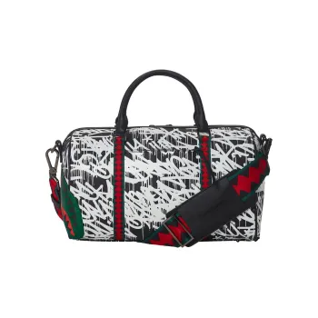 SPRAYGROUND PVC Travel Bag Gym Bag Boston Bag Handbag Medium Size Unisex Black
