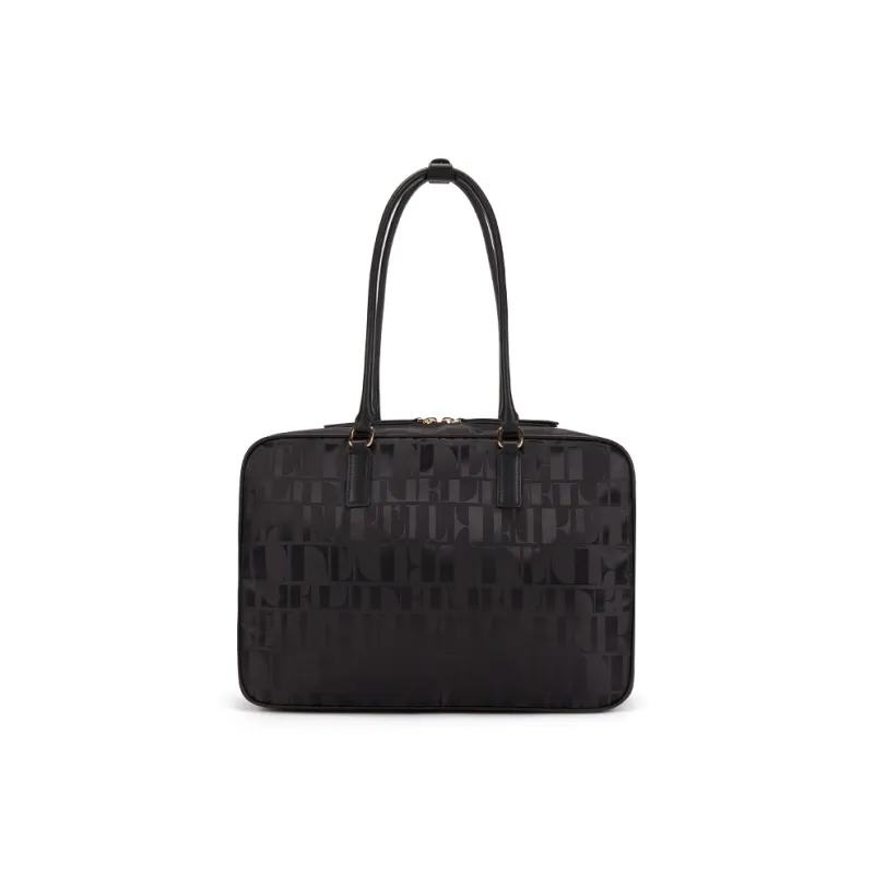 ELLE Fabric Bowling Ball Boston Shoulder Bag Regular Women's Black-2
