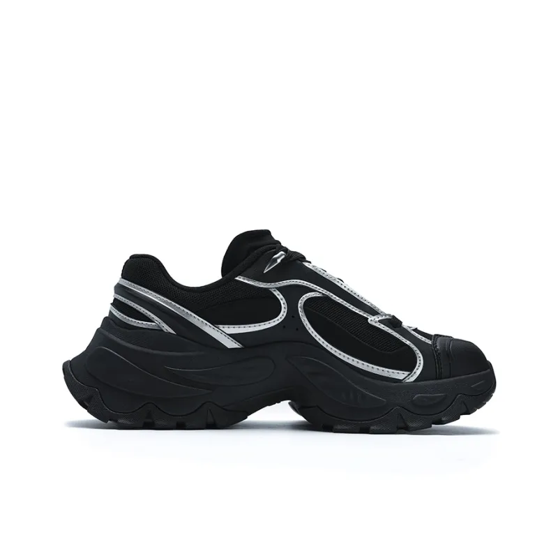 FILA SOFIA 4 Abrasion-Resistant Low-Top Chunky Sneakers Women's Black White-1
