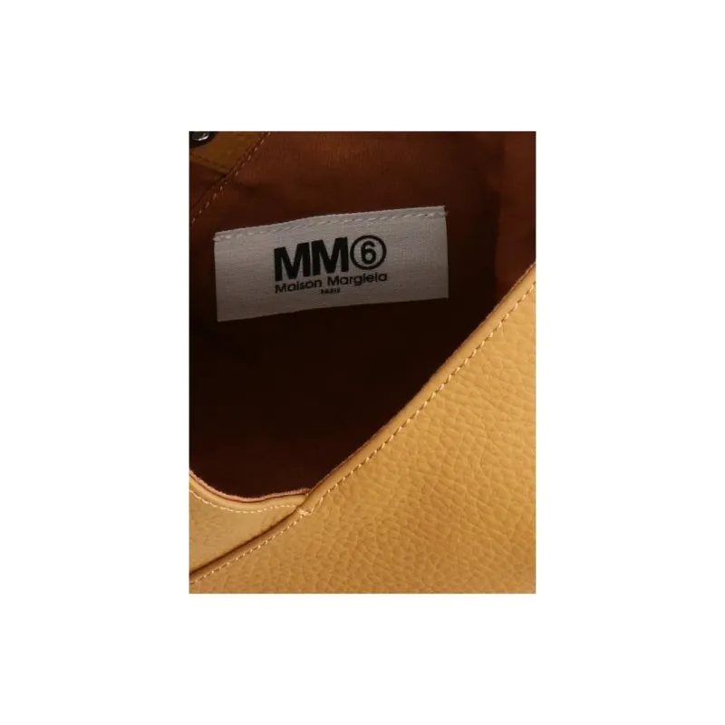 MM6 Maison Margiela Cow Leather Handbag Women's Light Umber-3