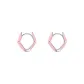 Pink Hoop Earrings 1 Pair Eh-3190.ebB