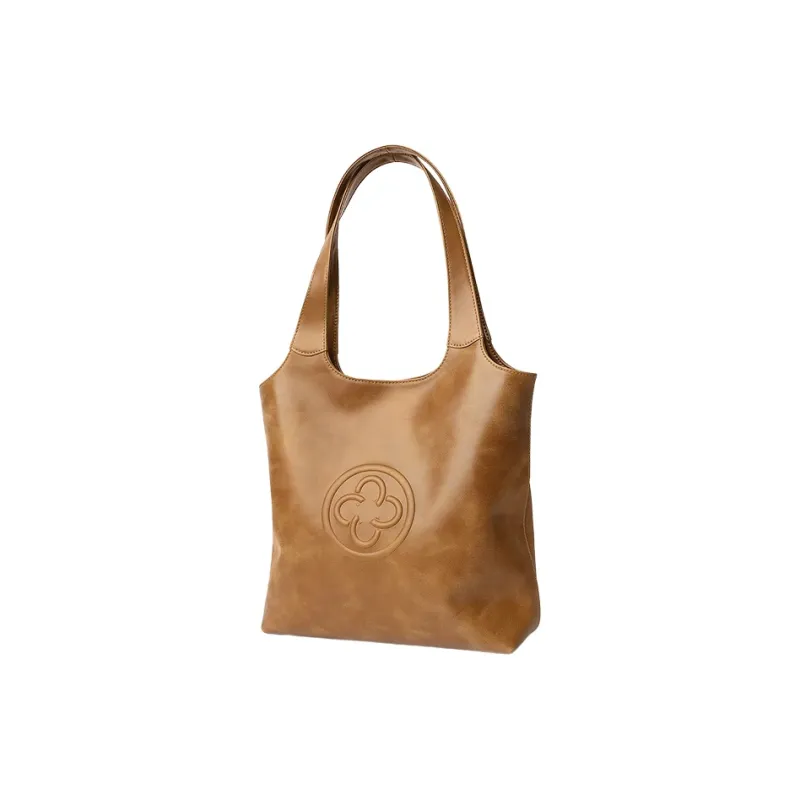 CASSILE Cow Leather Shoulder Bag Women's Light Brown-2