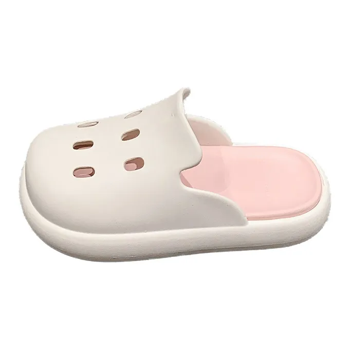 BEAR UNION Home Slippers White Pink-0