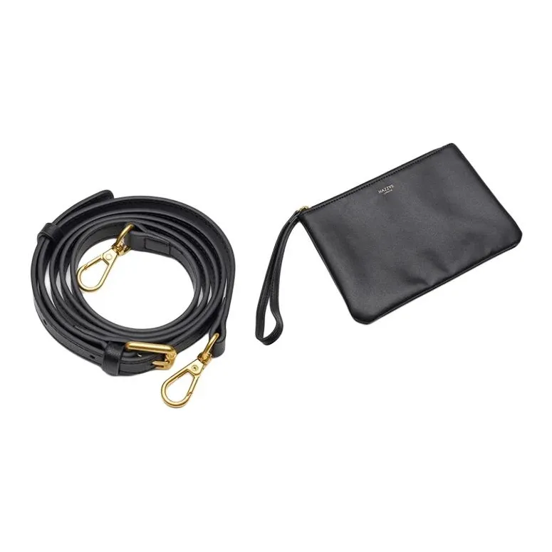 HAZZYS Polyurethane Tote Bag, Shopping Bag, Shoulder Bag, Handbag Tubas Women's Black-5
