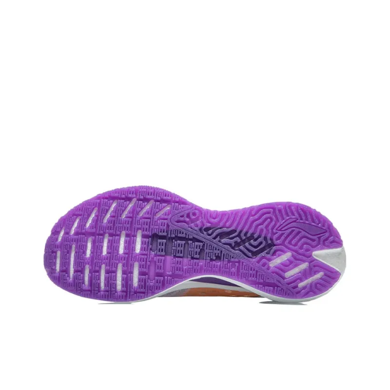 LiNing Jueying Cushioning Anti-Slip And Wear-Resistant Low-Top Running Shoes Women's White Purple-3