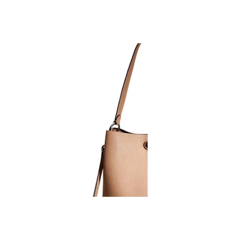 COACH Charlie Leather Bucket Bags One Shoulder Handbag Crossbody Bag Large Size Women's Taupe-1