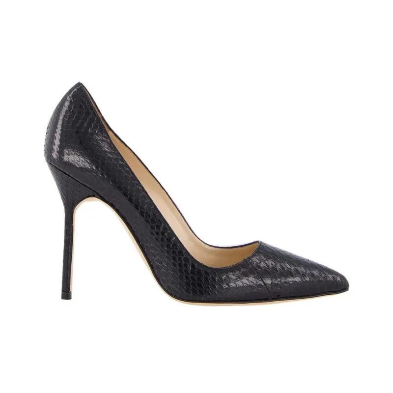 MANOLO BLAHNIK Slim Heel High Heels 10.5cm Women's Black-1