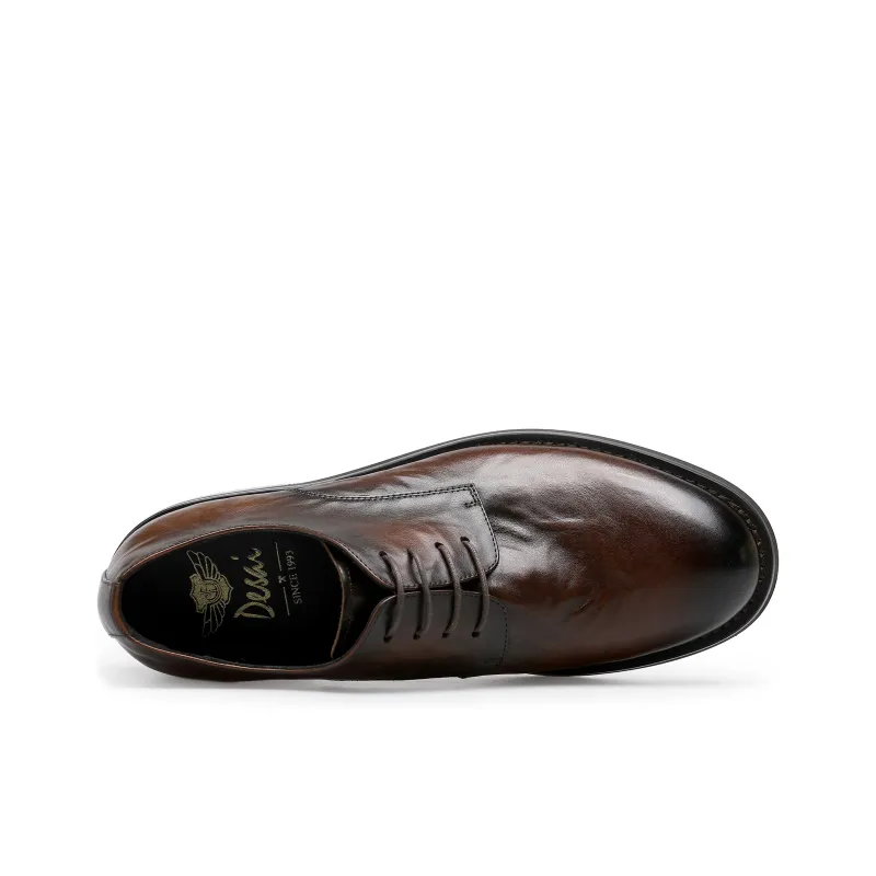 Desai Dress Shoes Men Low Top Black, Brown-7