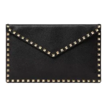 Valentino Garavani Rockstud Foldover Top Envelope Clutch Bag