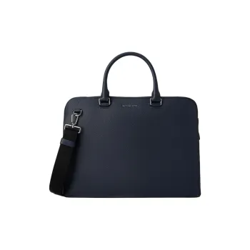 MICHAEL KORS MK Cooper Cow Leather Shoulder Bag, Handbag, Briefcase Tubas Men's Marine Blue