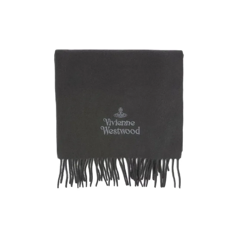 Vivienne Westwood Knit Scarves Women's Gray-3