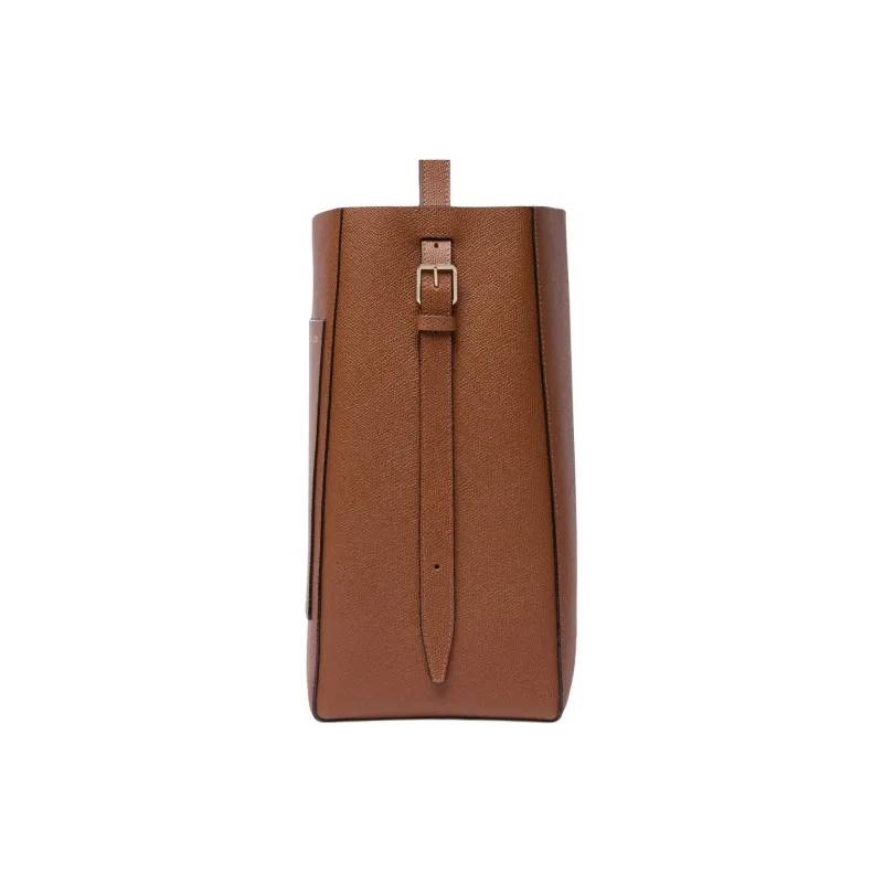 Valextra Calfskin Bucket Bag Handbag Women's Chocolates Brown-2