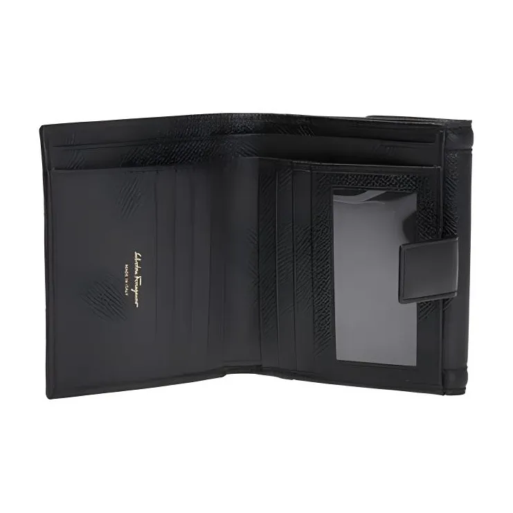 FERRAGAMO Leather Wallet Regular Women's Black-2