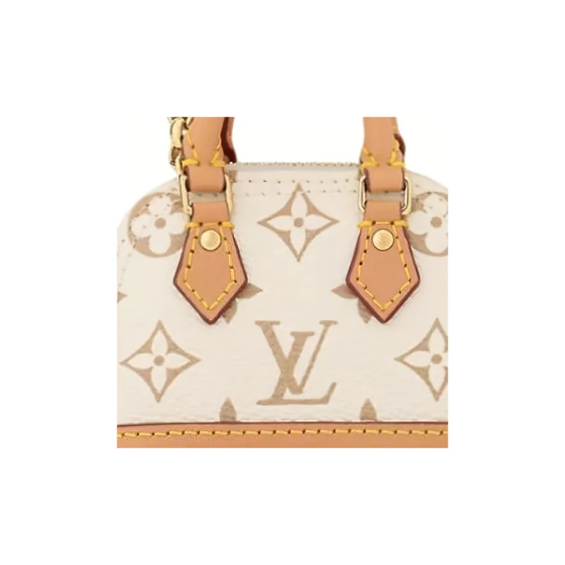 LOUIS VUITTON Micro Alma Coated Canvas Bag Accessory Women's Beige & Brown-3