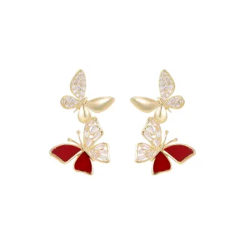 VIOLET Copper Alloy Earrings Women's