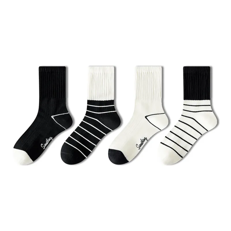 AUGUST Mid-Calf Socks Women's 4 Pack Mix And Match-0
