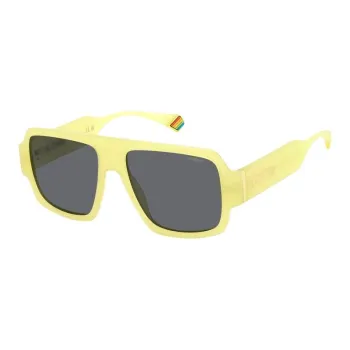 Polaroid Plastic Square Sunglasses Unisex Yellow