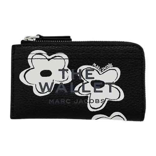 MARC JACOBS Grained Leather Wallet Women's Black