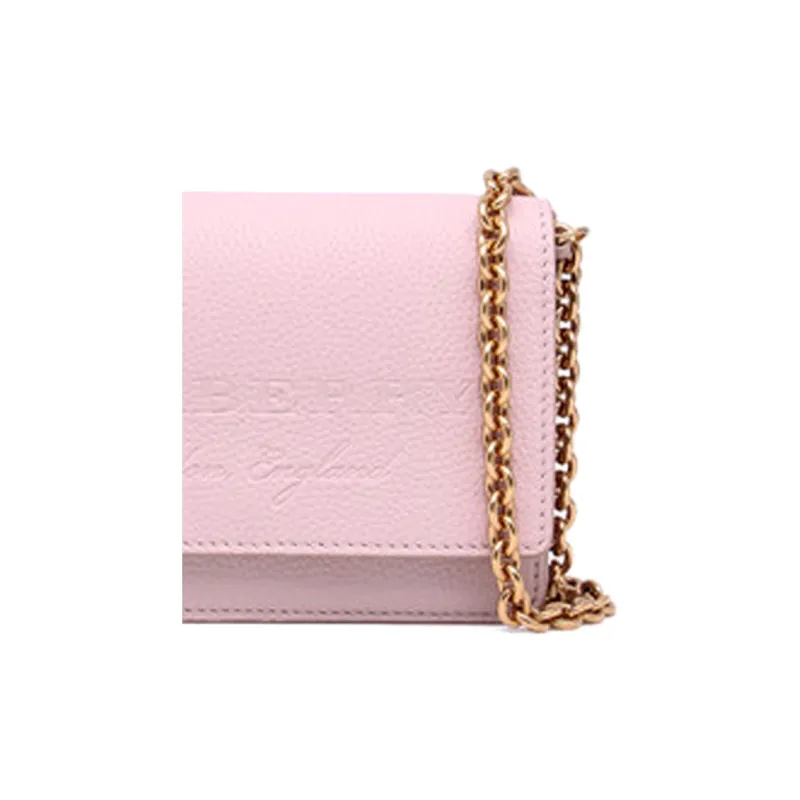 Burberry Cow Leather Shoulder Bag Crossbody Bag Women's Pink-1