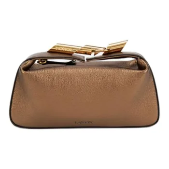 Lanvin Sequence Cow Leather Crossbody Bag, Shoulder Bag Trumpets Women's Bronze