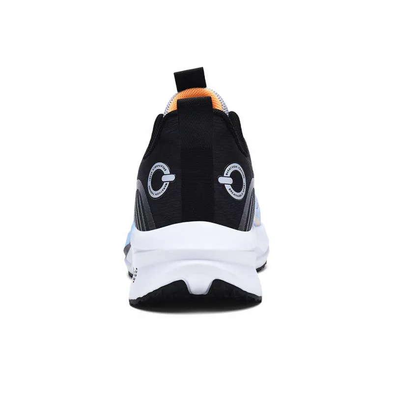 QIUTEXIONG Running Shoes Unisex Low Top Black White/White Orange/Light Gray-17