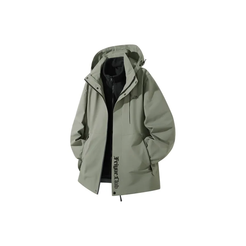 Feiyue Water-Resistant Windproof Warm Cold-Resistant Windbreaker Jacket Unisex Glacier White-12