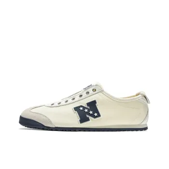 NFL Guoli N Durable Lightweight And Breathable Low Top Skateboard Shoes Unisex Beige Dark Blue