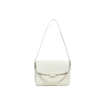 Meow In The Grass PU Shoulder Bag Women's Ecru/Silver/Black