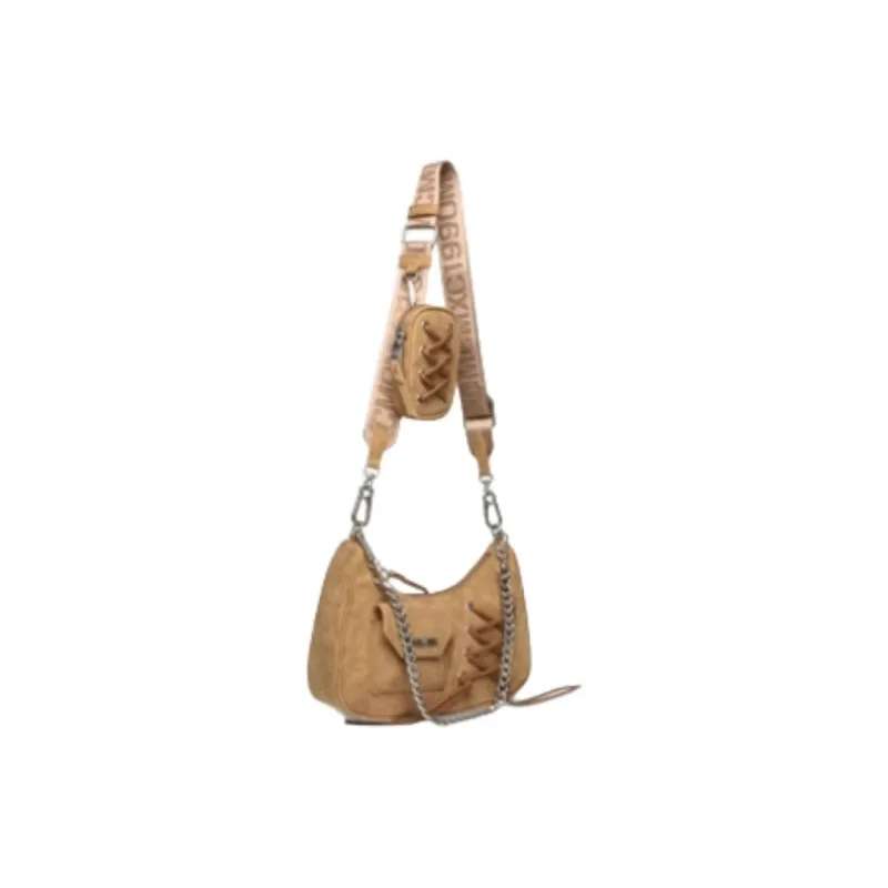 STEVE MADDEN PU Crescent Bag Shoulder Bag Small Size Women's Yellow Brown-1