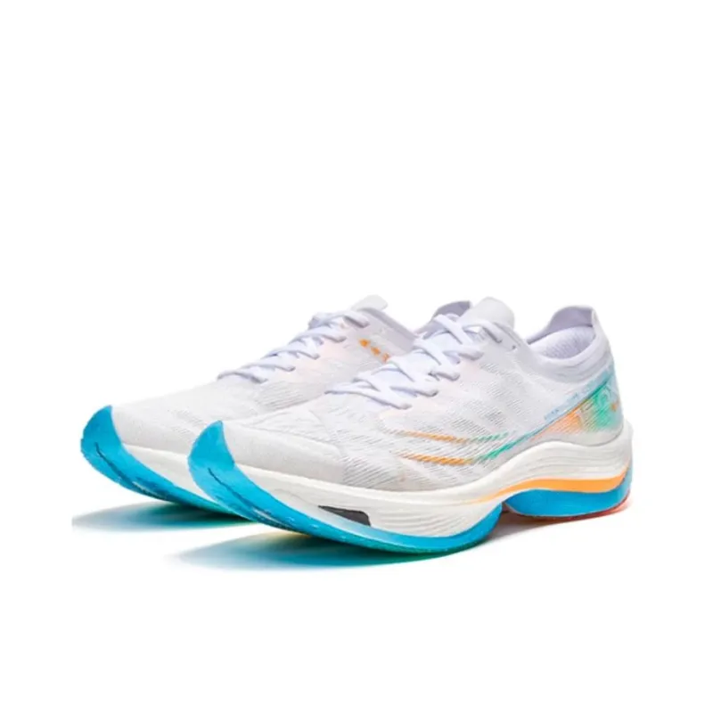 XTEP Racing 160X 5.0 Cushioning Anti-Slip And Wear-Resistant Low-Top Running Shoes Men's White Orange Yellow-2
