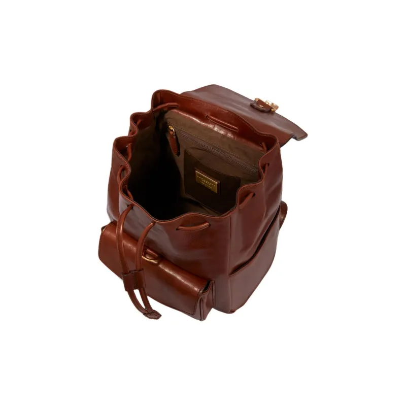 THE BRIDGE Leather Backpack Women's Brown-2