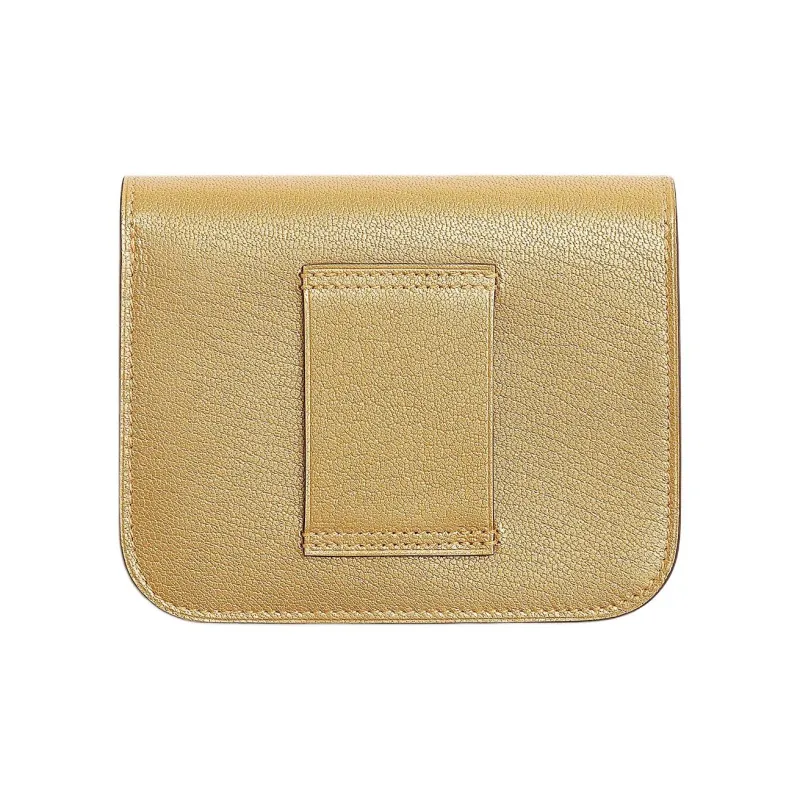 HERMES Constance Slim Chamkilight Goatskin Wallet Women's Burnished Gold-1