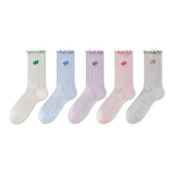 JIAZINI Mid Calf Socks Women's 5 Pack