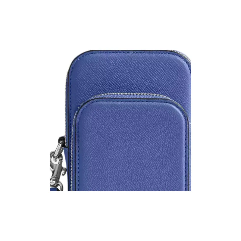 COACH Leather Shoulder Bag, Crossbody Bag Mini Men's Blueberry-3