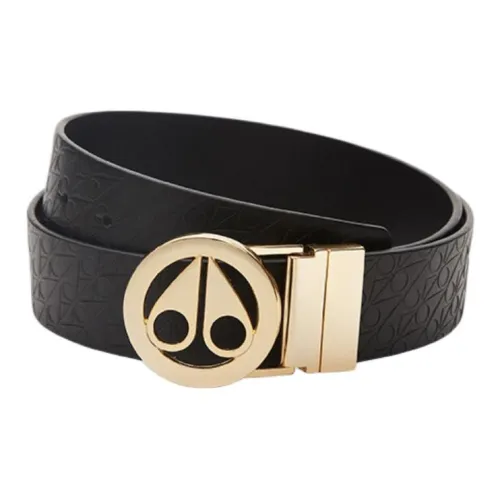 Moose Knuckles Leather Leather Belts Unisex Black -