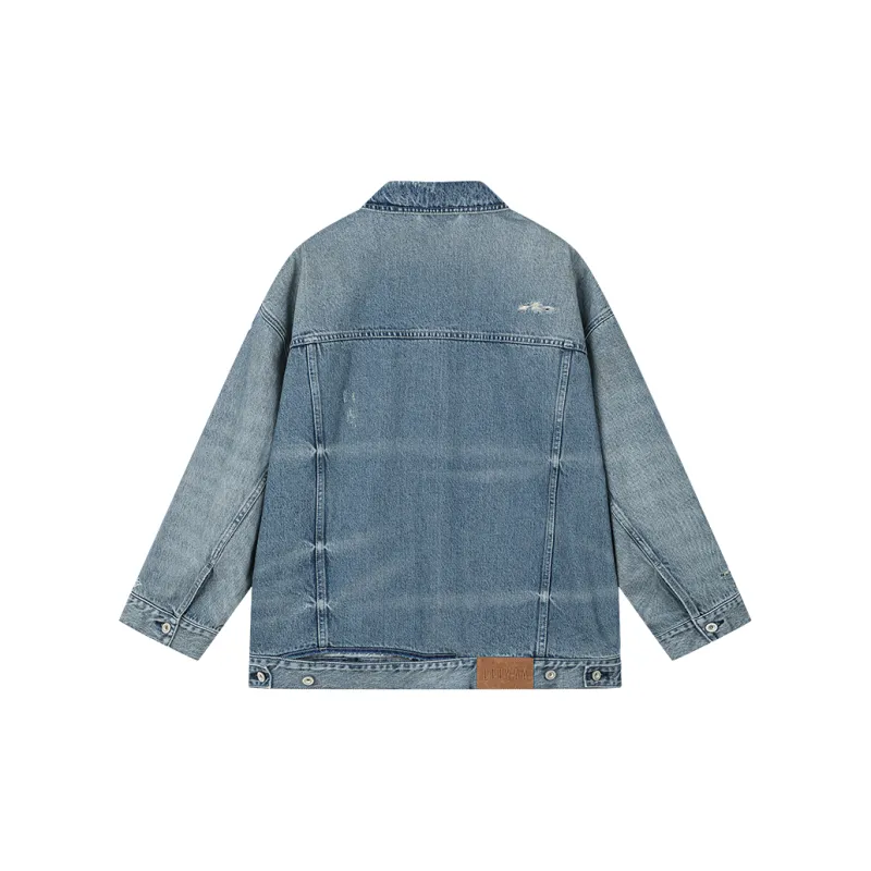 UOOYAA Denim Jacket Women's Denim Blue-1