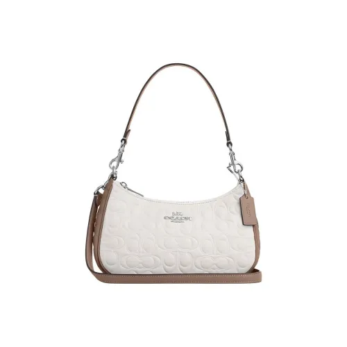 COACH Teri Leather Crossbody Bag, Shoulder Bag Medium Size Women's White