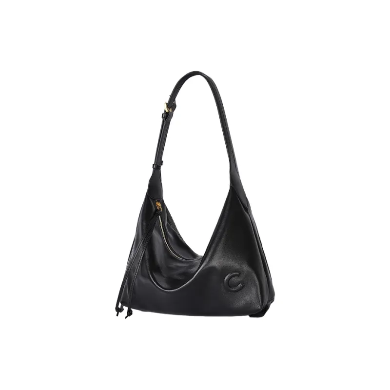 CASSILE Sheepskin Shoulder Bag Regular Women's Black-2