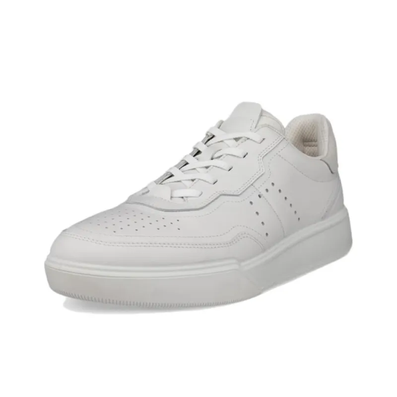 Ecco Street Court Low-Top Casual Shoes Men's White-1
