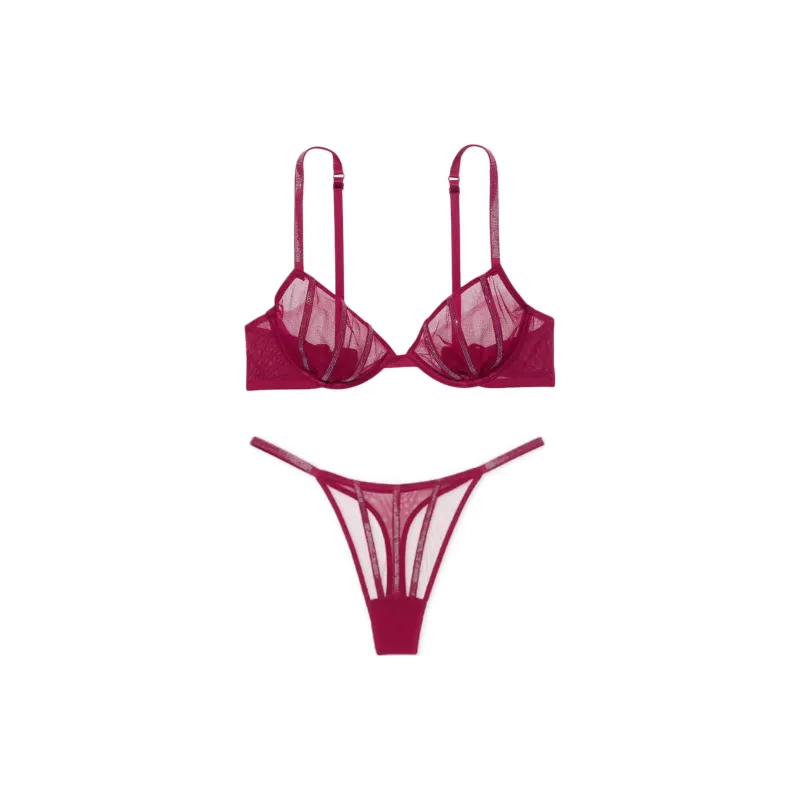 Victoria's Secret Underwear Set Women's Red-0